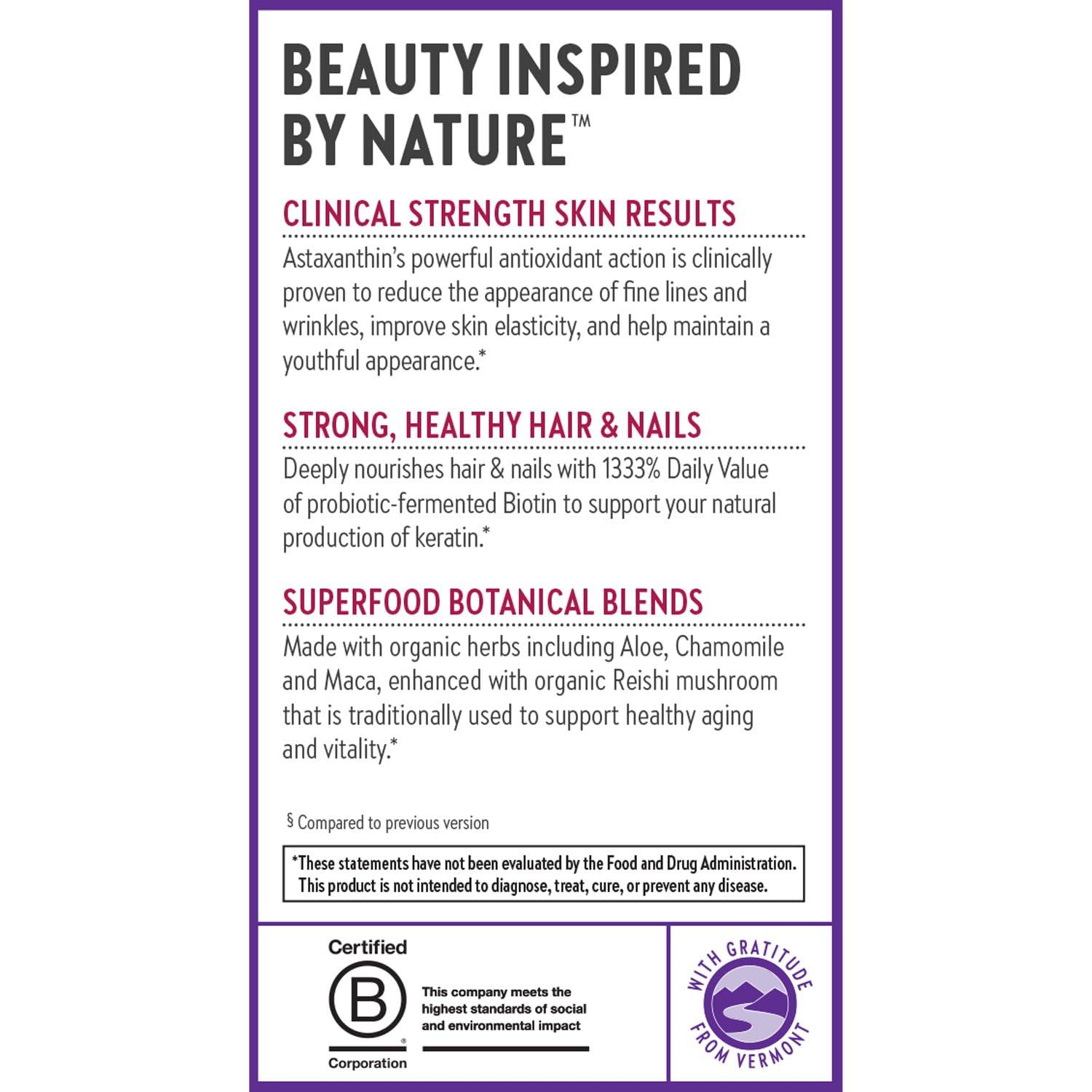 New Chapter New Chapter Biotin Supplement, Vegan Hair Skin and Nails Vitamins with Fermented Biotin + Astaxanthin - 60 Count