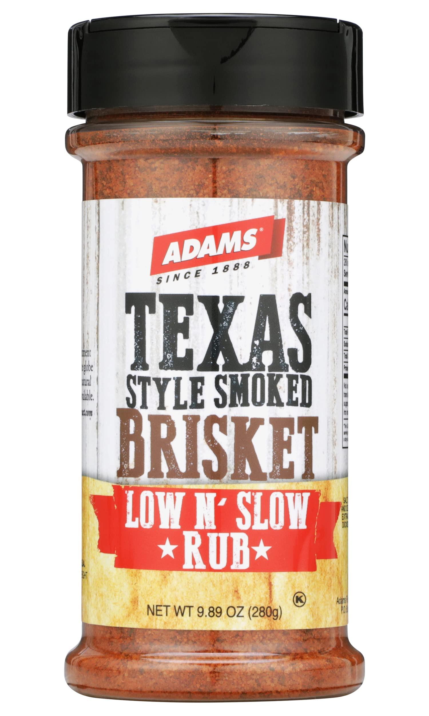 Adams Extract Adams Texas Style Smoked Brisket Low N’ Slow Rub, 9.89 Ounce Bottle (Pack of 3)