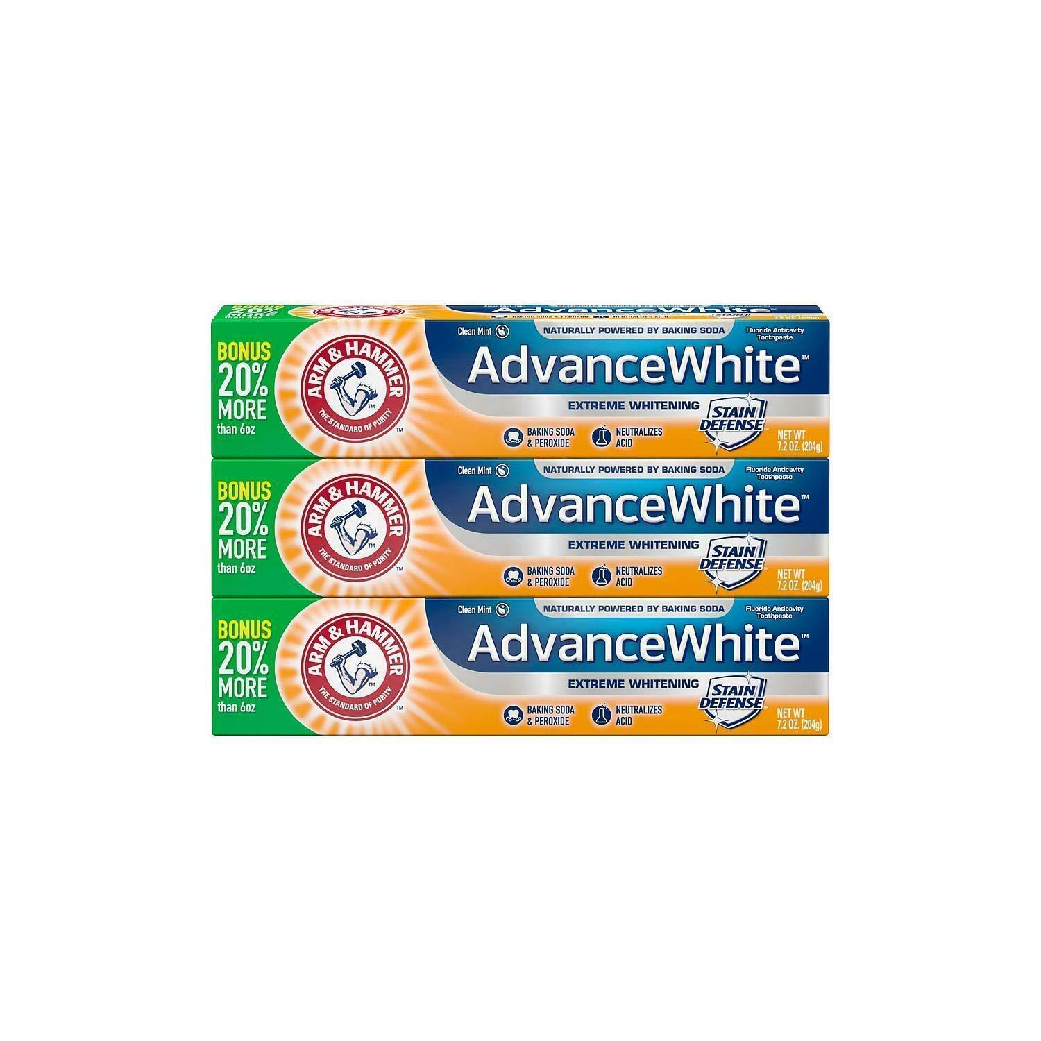 Arm & Hammer Arm And Hammer Advance White Tube, 3 Count