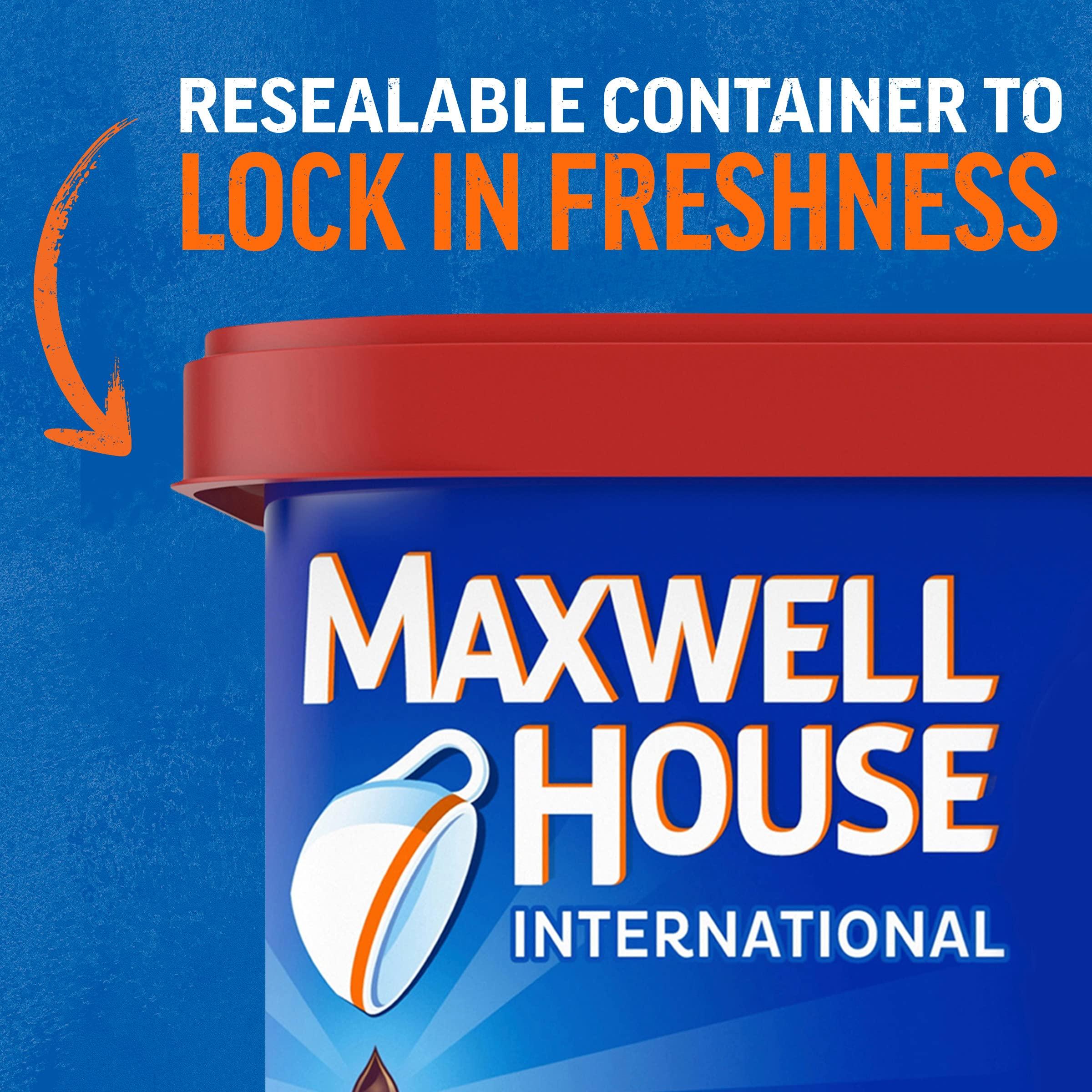 MAXWELL HOUSE Maxwell House International Cafe Flavored Instant Coffee, Cafe Francais, 7.6 Ounce Canister