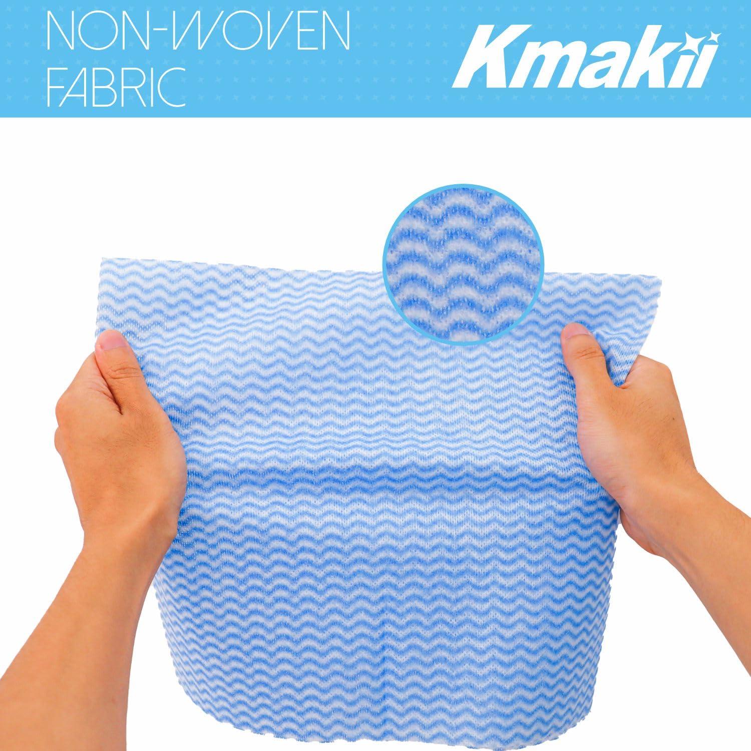 KMAKII KMAKII Handi Wipe Reusable Cloths - Multi-Purpose Disposable Dish Cloths and Towels, Ultra Absorbent, Fast-Dry, Durable Cleaning Wipes for Kitchen and Home, 4colors, 11.8 x 21 inches, Pack of 80