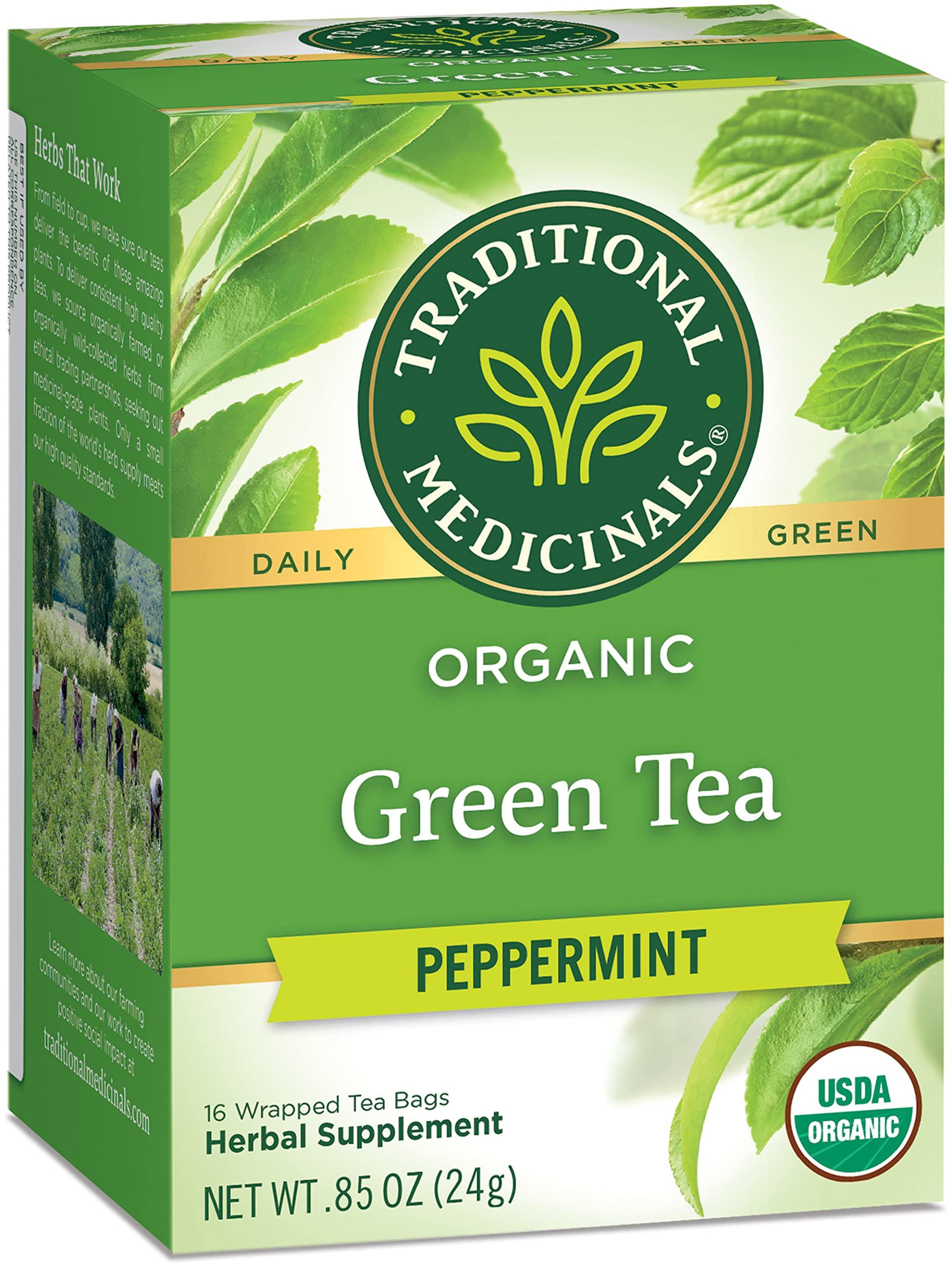 Traditional Medicinals Traditional Medicinals, Tea Green Peppermint Organic, 16 Count
