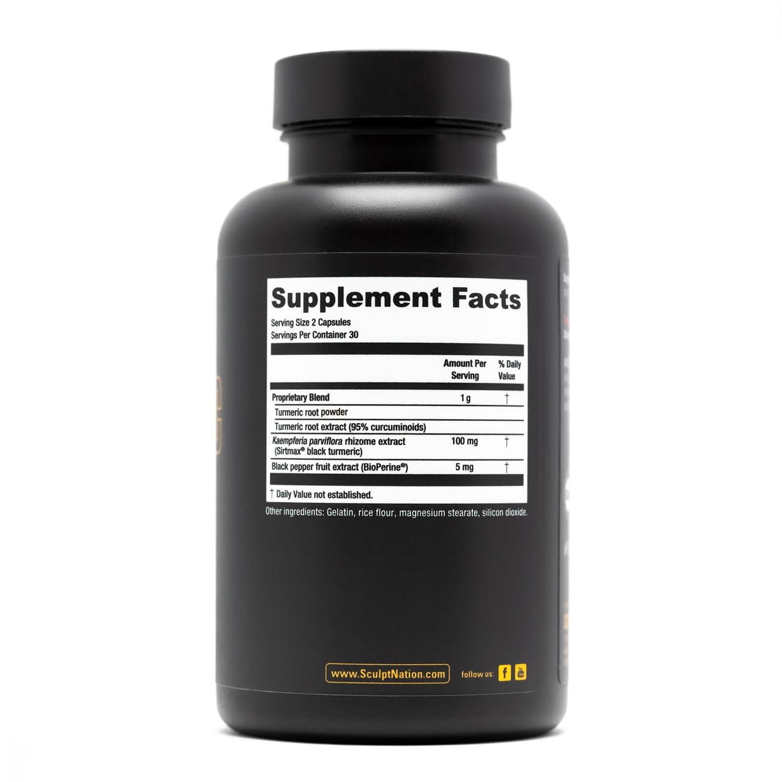 Sculpt Nation Sculpt Nation by V Shred Powerful Turmeric Supplement - Turmeric Curcumin with Black Pepper & Patented Ingredients for Joint Health - 30-Day Supply