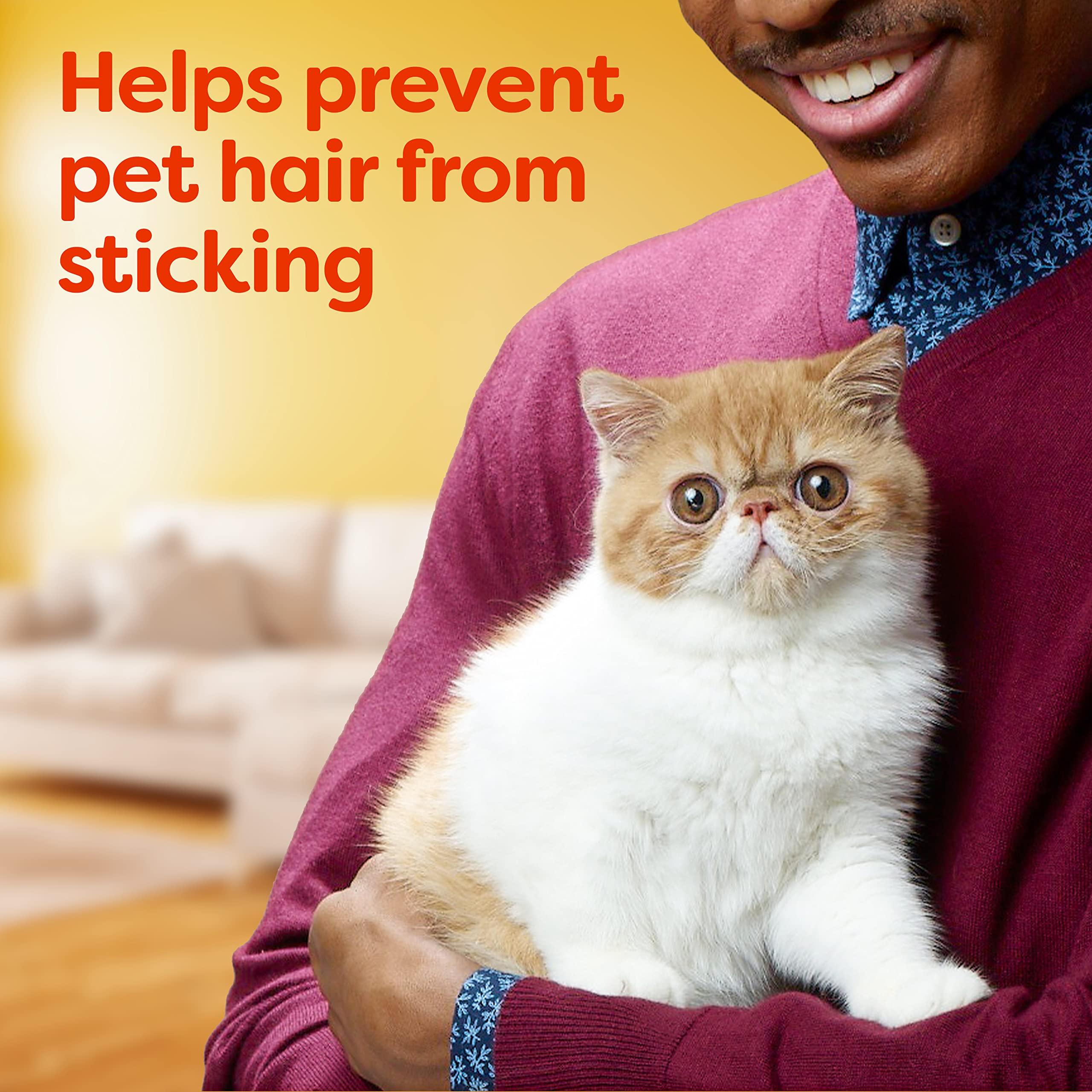 Bounce Bounce Pet Hair and Lint Guard Mega Fabric Softener Dryer Sheets with 3X Pet Hair Fighters, Unscented, 150 Count