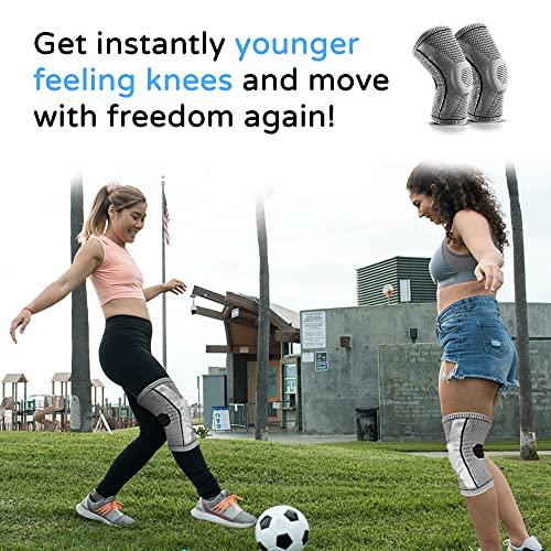 AmRelieve AmRelieve Ultra Knee Elite Compression Sleeve - Knee Brace for Arthritis Pain Relief, Meniscus Tear Support, and Knee Pain Relief
