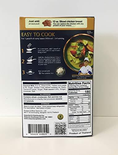 BLUE ELEPHANT Blue Elephant Yellow Curry Sauce Premium Royal Thai Cuisine - Authentic Ingredients for Quick and Easy Thai Meals at Home, 10.6oz, 2-pack