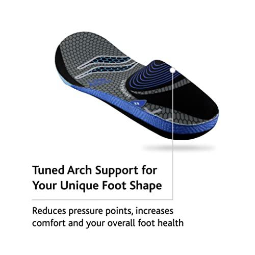 Sof Sole Sof Sole Men's Low Arch Unisex FIT Support Insoles, Grey, Women's 13-14/Men's 11-12