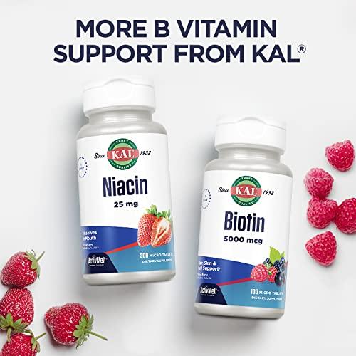 KAL KAL Vitamin B12 Methylcobalamin ActivSpray 2500mcg, Healthy Energy, Metabolism, Nerve & Red Blood Cell Support,* Fast-Acting Liquid B12, Maximum Absorption, Natural Berry Flavor, 80 Servings, 2 fl oz