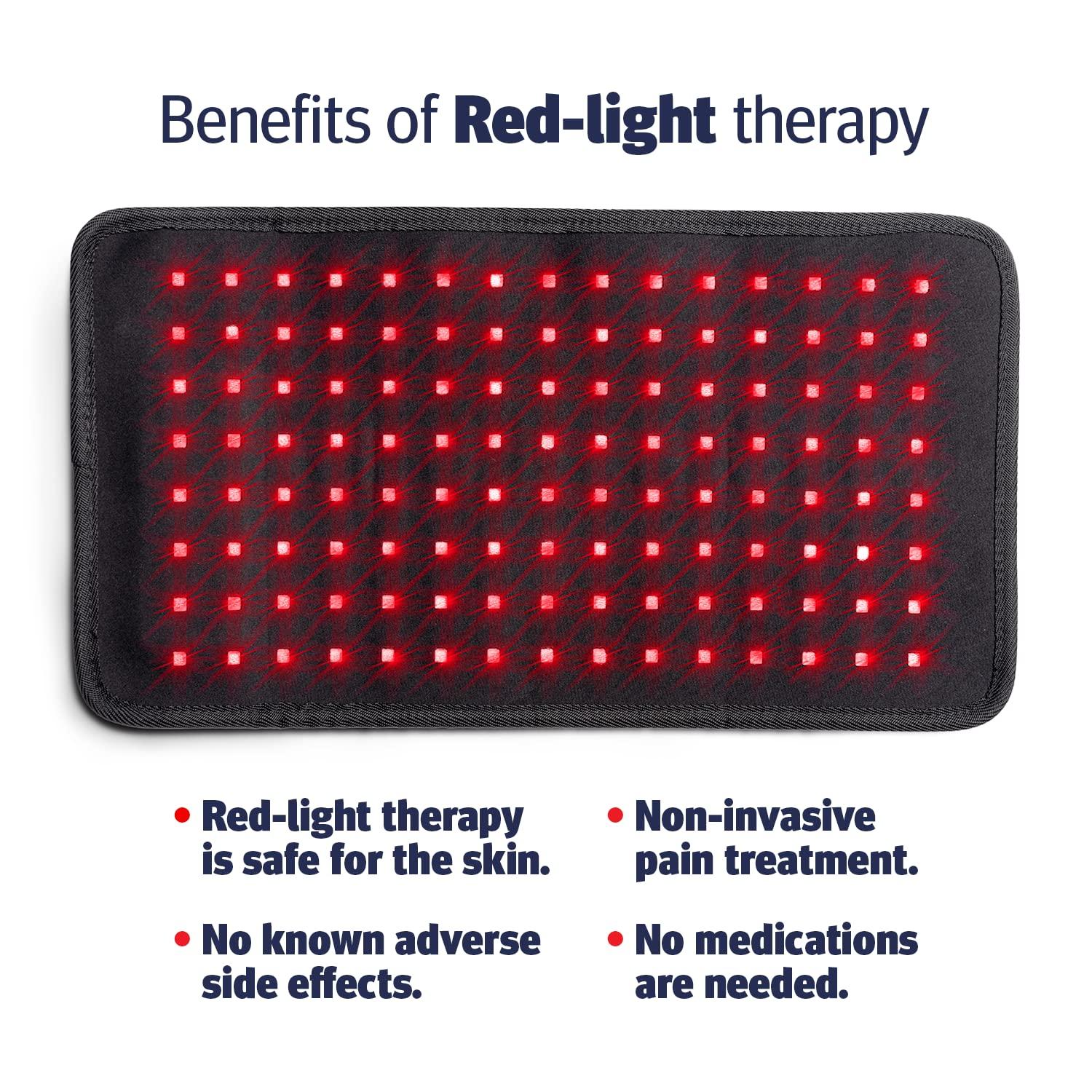CURALIGHT CURALIGHT Red Light Therapy for Body - LED Infrared and Red Light Therapy Belt for Back, Arms and Neck. Pain Reliever Red Light Body Therapy Equipped. Rechargeable with Powerful LEDs - 660nm 850nm.