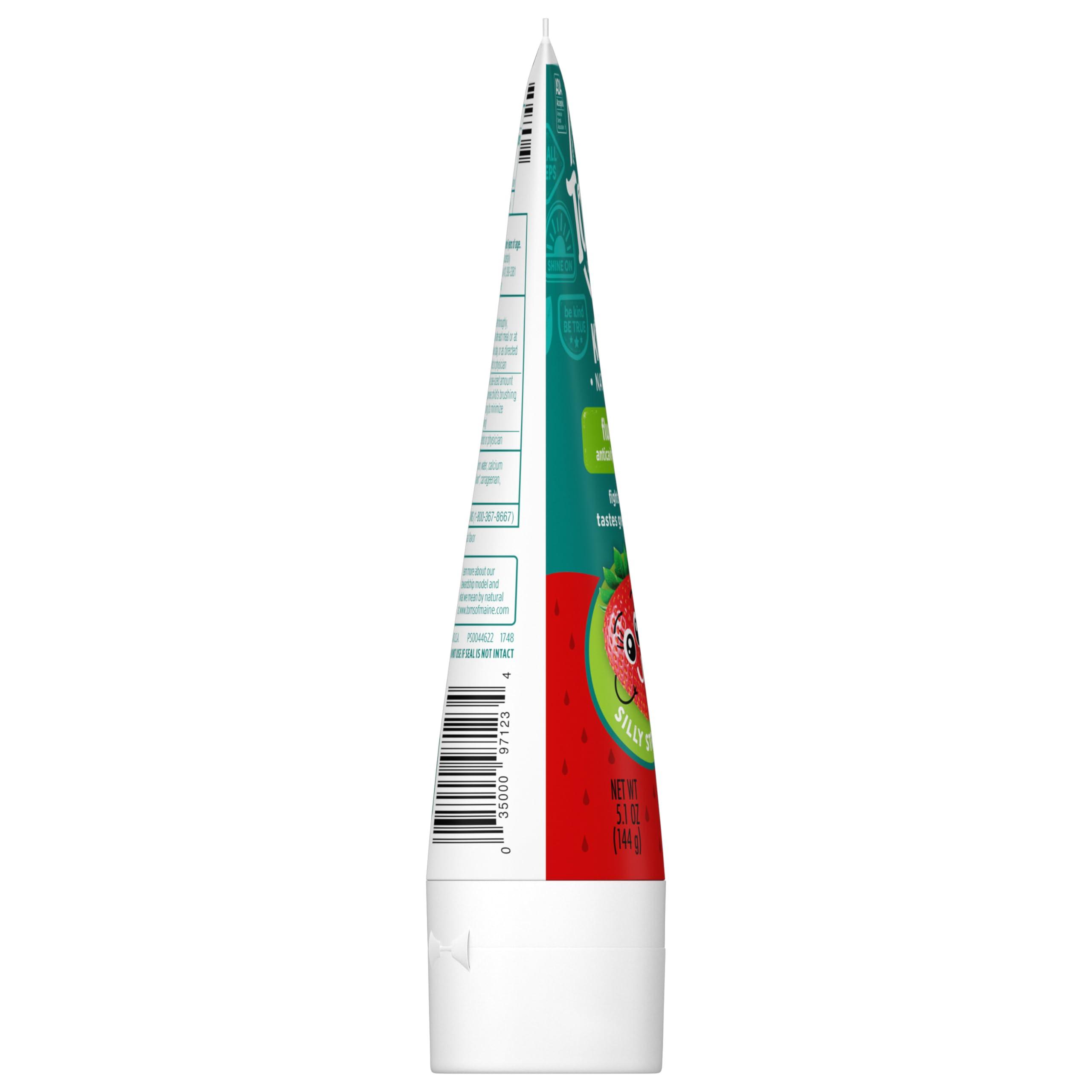 Tom's of Maine Tom's of Maine ADA Approved Fluoride Children's Toothpaste, Natural Toothpaste, Dye Free, No Artificial Preservatives, Silly Strawberry, 5.1 oz. 3-Pack (Packaging May Vary)