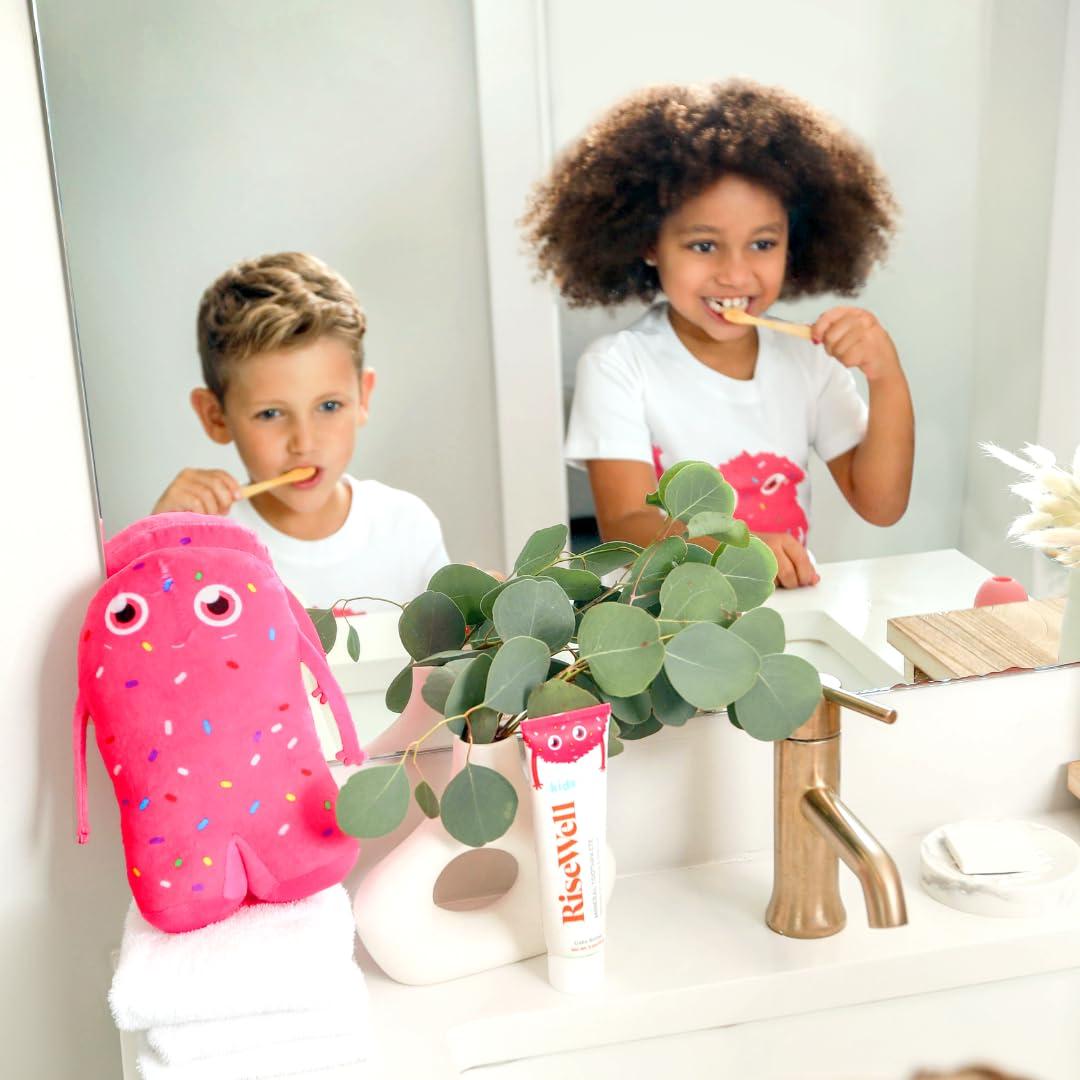 RiseWell RiseWell Kids Mineral Toothpaste - Hydroxyapatite Kids Toothpaste - Safe to Swallow, No Added Fluoride and All Natural - Cake Batter Flavor, 3.4 Oz