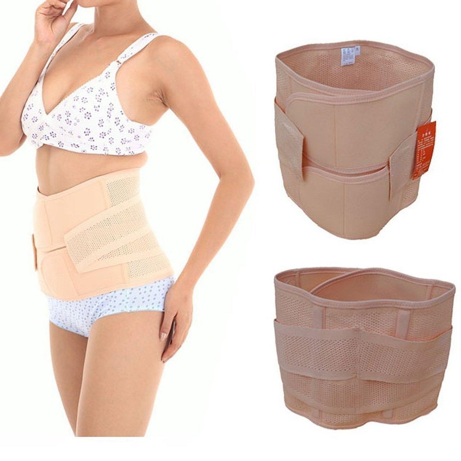 Healthcom Healthcom Waist Slimming Belt Shaper Wrapper Band Abdomen Abdominal Binder Women Postnatal Pregnancy Belt Support Back After Birth Belly Postpartum Recoery Support Girdle Belt Belly(Size:S)