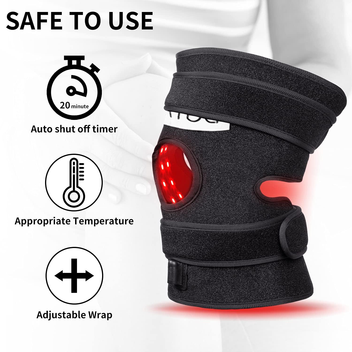 Talsafe Red Light Therapy Device for Joint Pain Relief, 880nm Infrared Light Therapy Wearable Adjustable Wrap for Knee Elbow, Home Use Led Light Therapy Pads