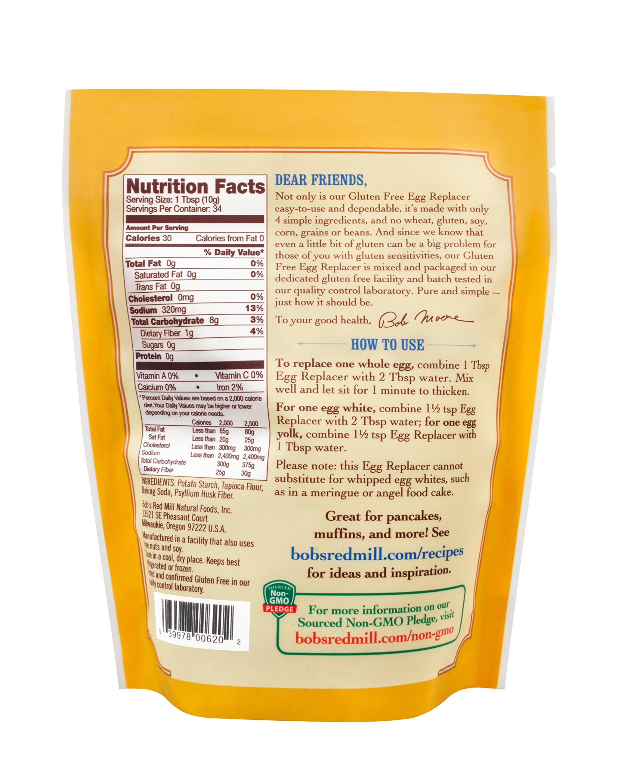 Bob's Red Mill Bob\'s Red Mill GF Egg Replacer, 12 Ounce Bag (Pack of 1), Equals 34 Eggs/Bag, Gluten Free, Non-GMO, Vegan, Paleo Friendly