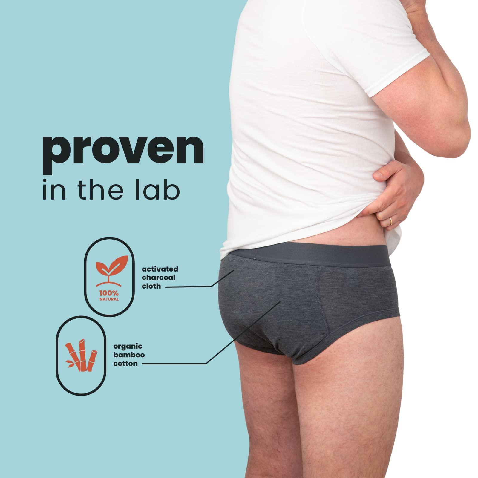 Stitches Medical Stitches Medical Fart Filtering Underwear Men\'s Briefs with Activated Charcoal Liners - Neutralizes Flatulence Odor
