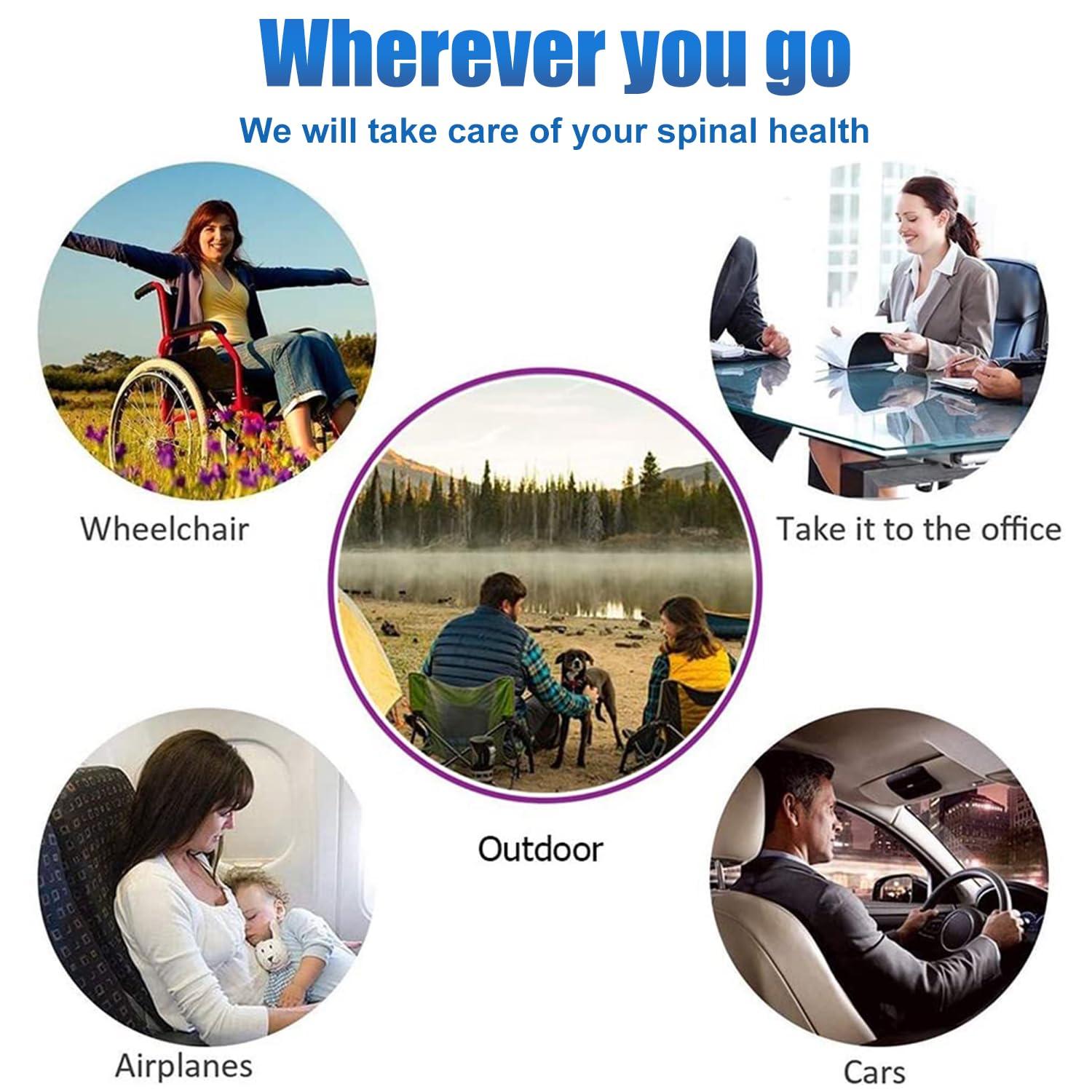 Helishy Helishy Gel Wheelchair Seat Cushion for Long Sitting, Extra Large & Thick Seat Cushion with Non-Slip Cover - Coccyx, Sciatica & Back Pain Relief - Wheelchair Cushions - Office Chair Car Seat Cushion