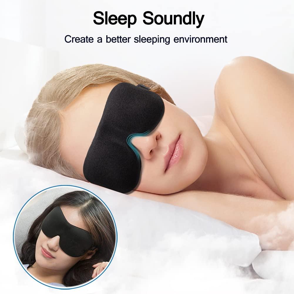 YIVIEW YIVIEW Sleep Mask for Side Sleeper Pack of 3, 100% Light Blocking 3D Eye Masks for Sleeping, Night Blindfold for Women Men