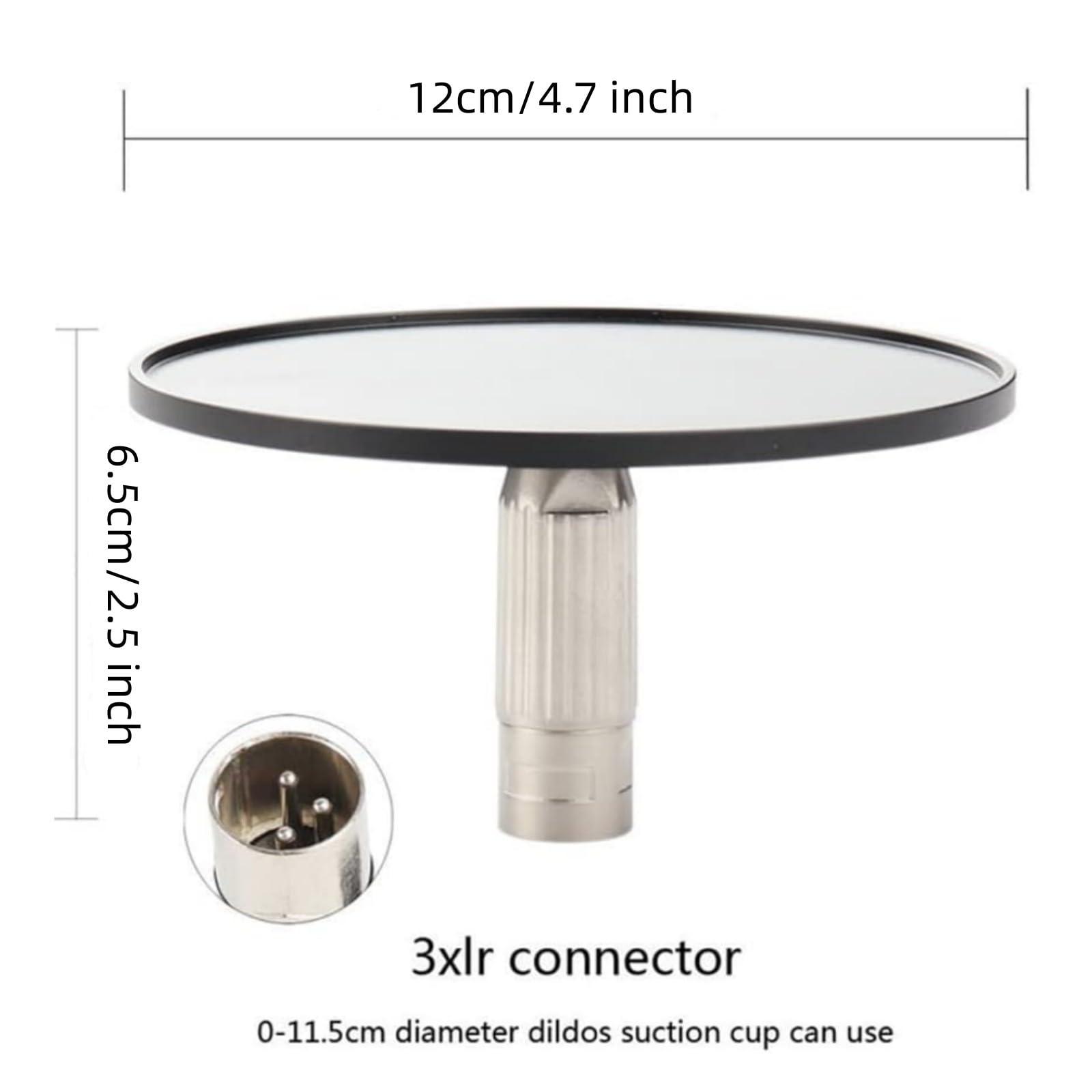 EBIEFLY EBIEFLY 2Pcs DIY Massage Gun Adapter Attachments with 3XLR Female Connector + A Large Massager Cup Attachment with Male Connector,Helps Relieve Muscle Soreness & Stiffness,Cup Diameter 12cm/4.7in