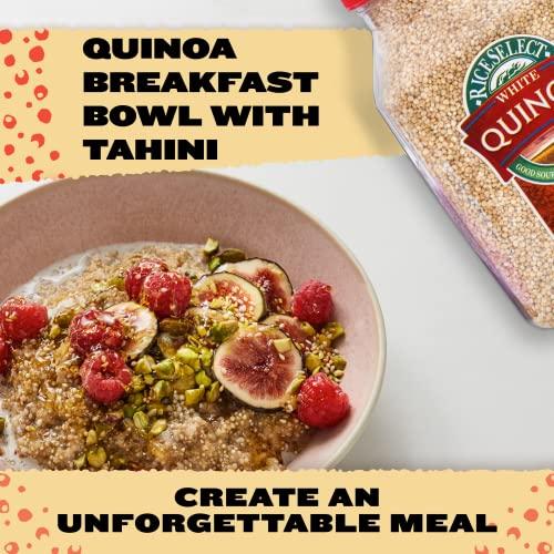 RiceSelect RiceSelect White Quinoa, Premium Gluten-Free Seed, Star-K Kosher, and Non-GMO Quinoa, 22-Ounce Jar
