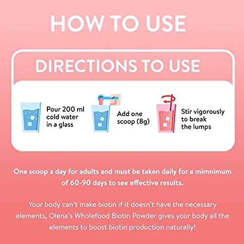 Vishopy PLI Plant-Based Biotin, Supports Hair Growth, Healthy Skin & Nails, 15 Servings (Rose) (Pack of 1) | No Added Sugar | Gluten Free | No Added Preservatives