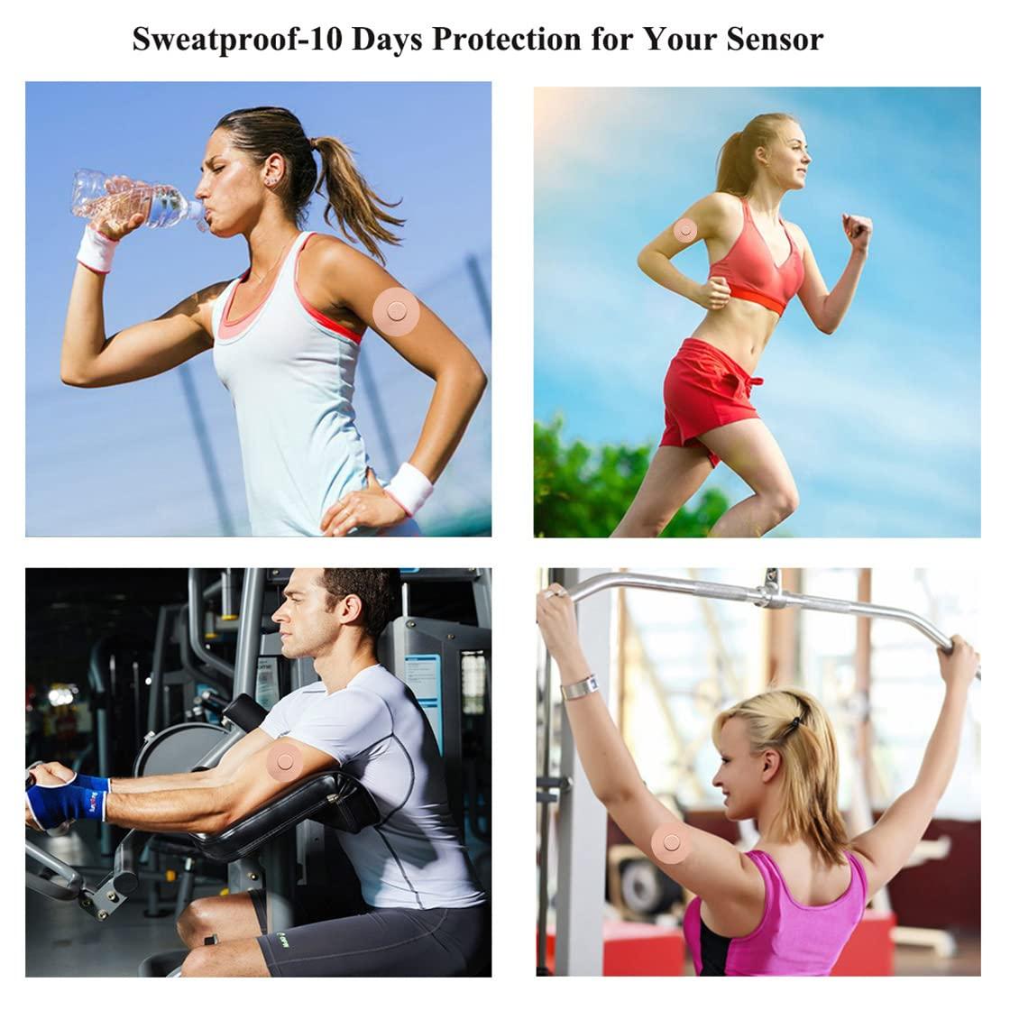 Bomister 60 Pack Freestyle Adhesive Patches,Waterproof & Sweatproof CGM Sensor Cover for Libre 1/2/3(Compatible with Guardian 3,Enlite, Dexcom G6,G5, G4),Continuous Pre-Cut Glucose Monitor Protection Tape