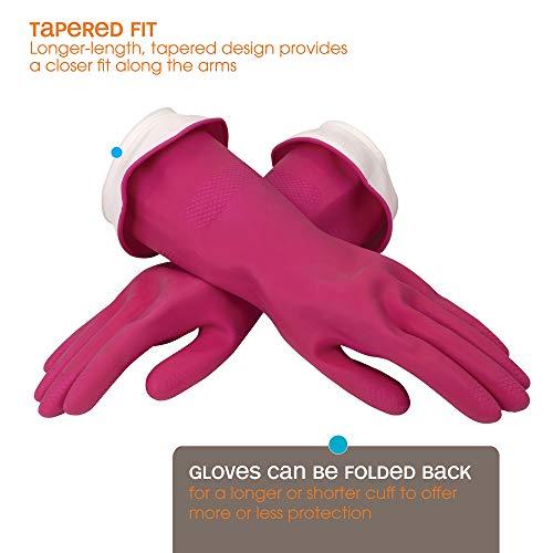 Casabella Casabella 46060 Premium Waterblock Gloves, Large, 1-Pair, Pink