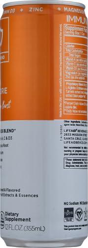 LIFEAID LIFEAID Wellness Blend With Echinacea Zinc Astragalus Vitamin C Only 45 Calories 100 Clean Vegan GlutenFree No Artificial Flavors Sodium or Caffeine cans Can, IMMUNITYAID, 12 Fl Oz