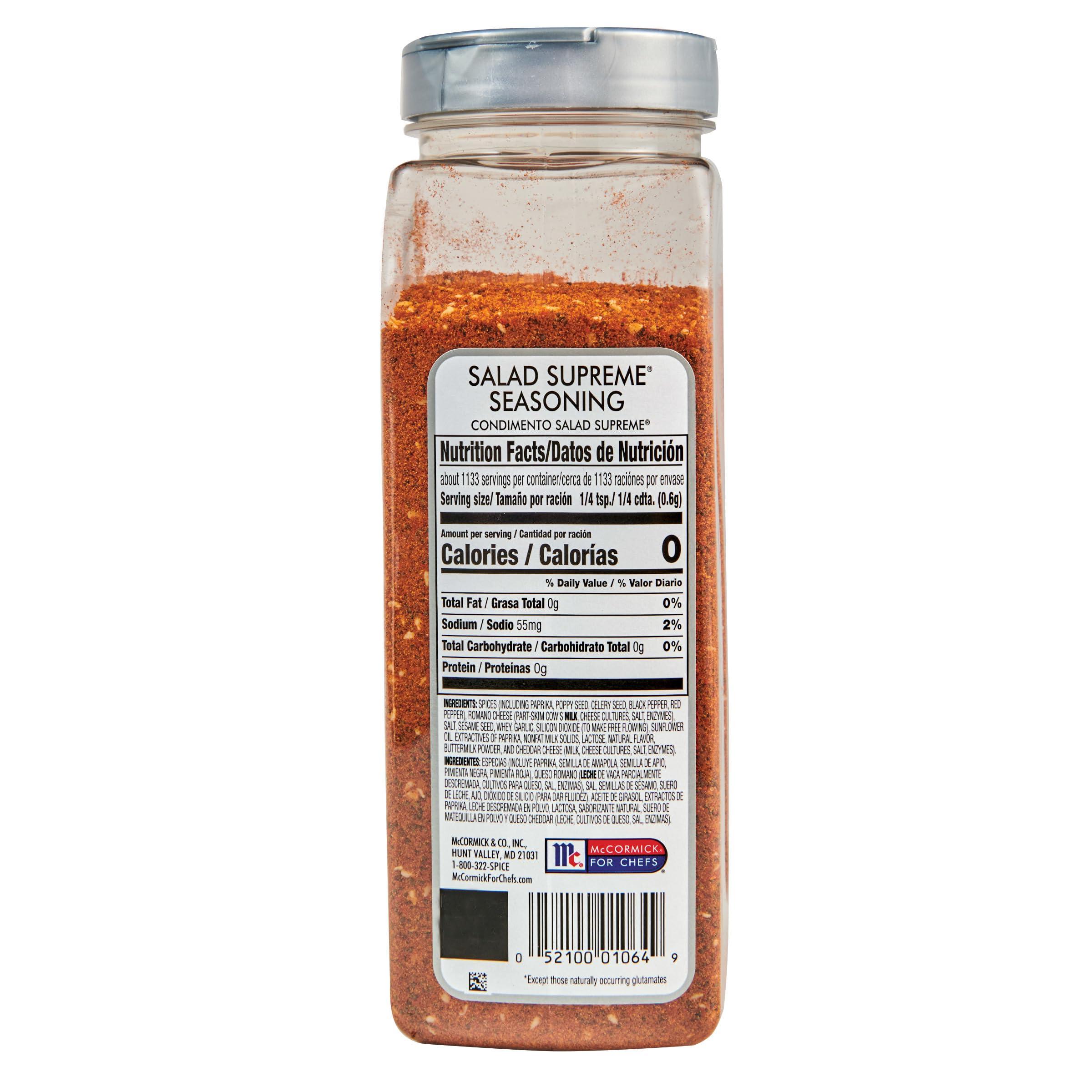 McCormick Culinary McCormick Culinary Salad Supreme Seasoning, 24 oz - One 24 Ounce Container of Salad Seasoning for use in Pasta Salads, Traditional Salads, Vegetables and More