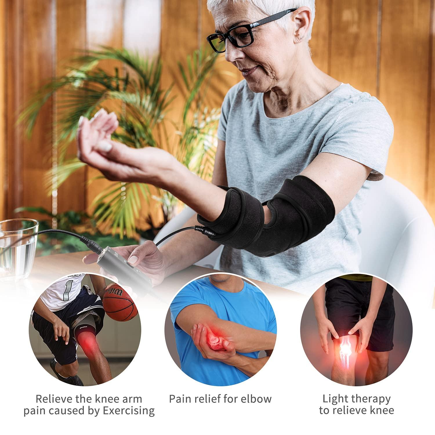 TUOYR TUOYR Near Infrared Red Light Therapy Warp Devices for Knee Joint Pain Relief LED 880NM Wearable Elbow Light Therapy Pads Home Use FDA Cleared Device
