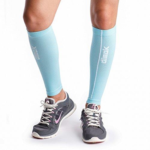 dimok dimok Calf Compression Sleeves Pair - Leg Compression Socks for Calves Running Women Men - Best for Shin Splint Muscle Pain Better Circulation (S/M)