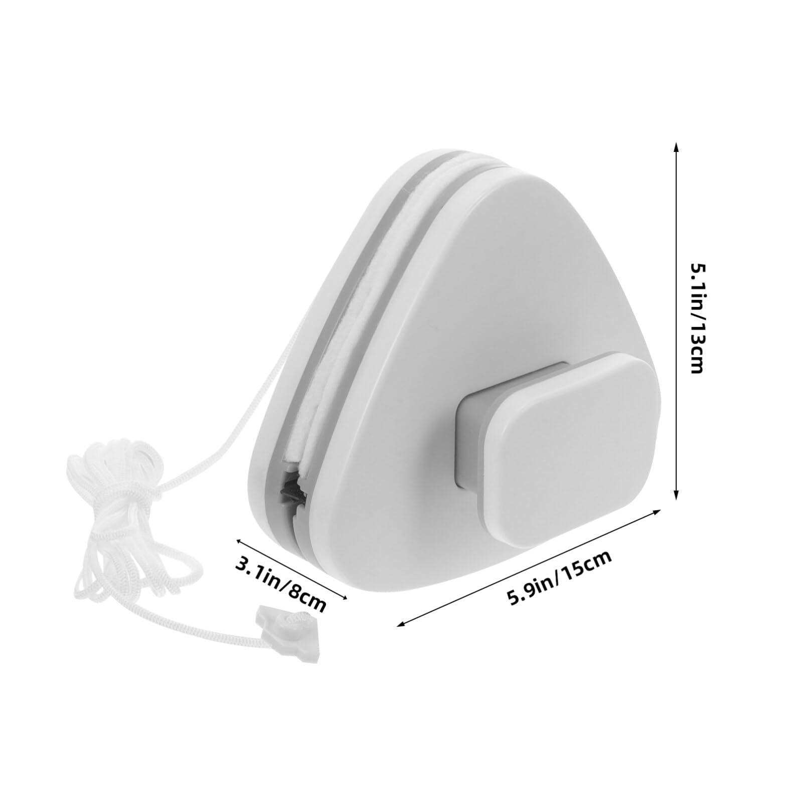 Gatuida Gatuida Double Side Magnetic Window Cleaner Triangular Glass Wiper Window Wiper Glider Washing Brush Cleaning Brush for Car Glazed Windows White