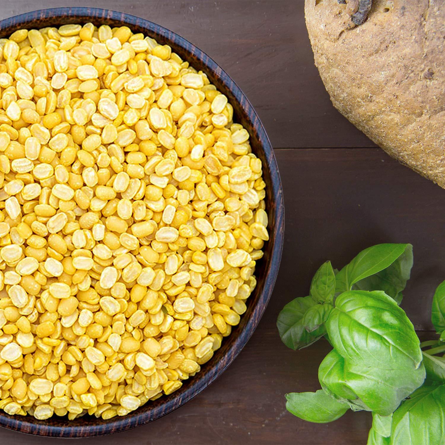 NY Spice Shop NY SPICE SHOP Split Mung Beans 5 Pound Yellow Mung lentils Split Mung Dal (without Skin) Moong Dal Beans Protein & Fiber Rich lentils - Best for Cooking & kitchari