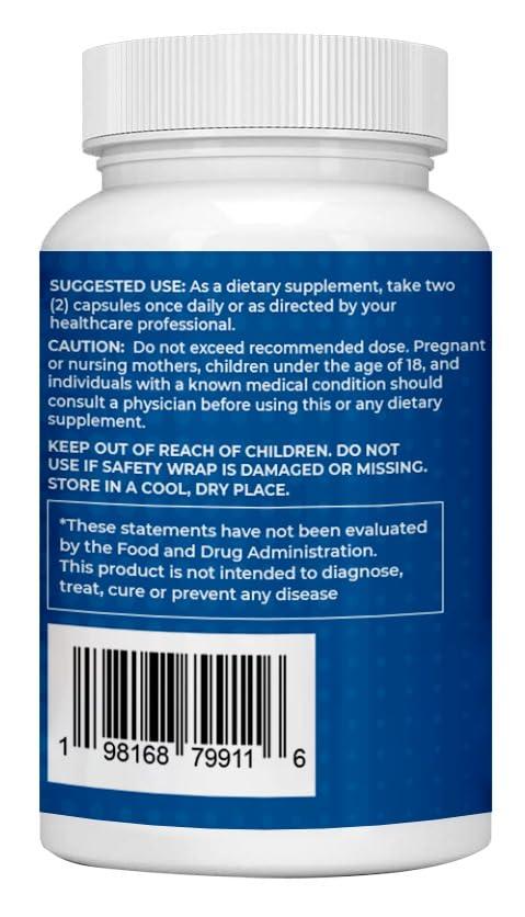 Gusevit 5-in-1 Gusevit Magnesium Complex, Aquamin Magnesium Hydroxide, Malate, Oxide, Citrate, Glycinate, 60 Capsules, 30 Days Supply,