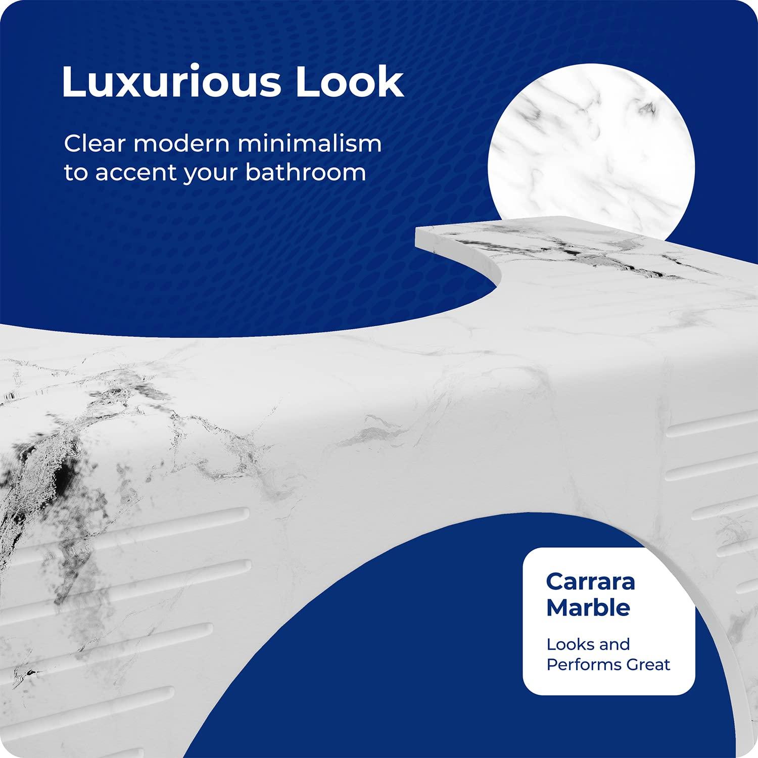 Squatty Potty Squatty Potty Carrara Marble Toilet Stool, Gray, 7 Inch Height