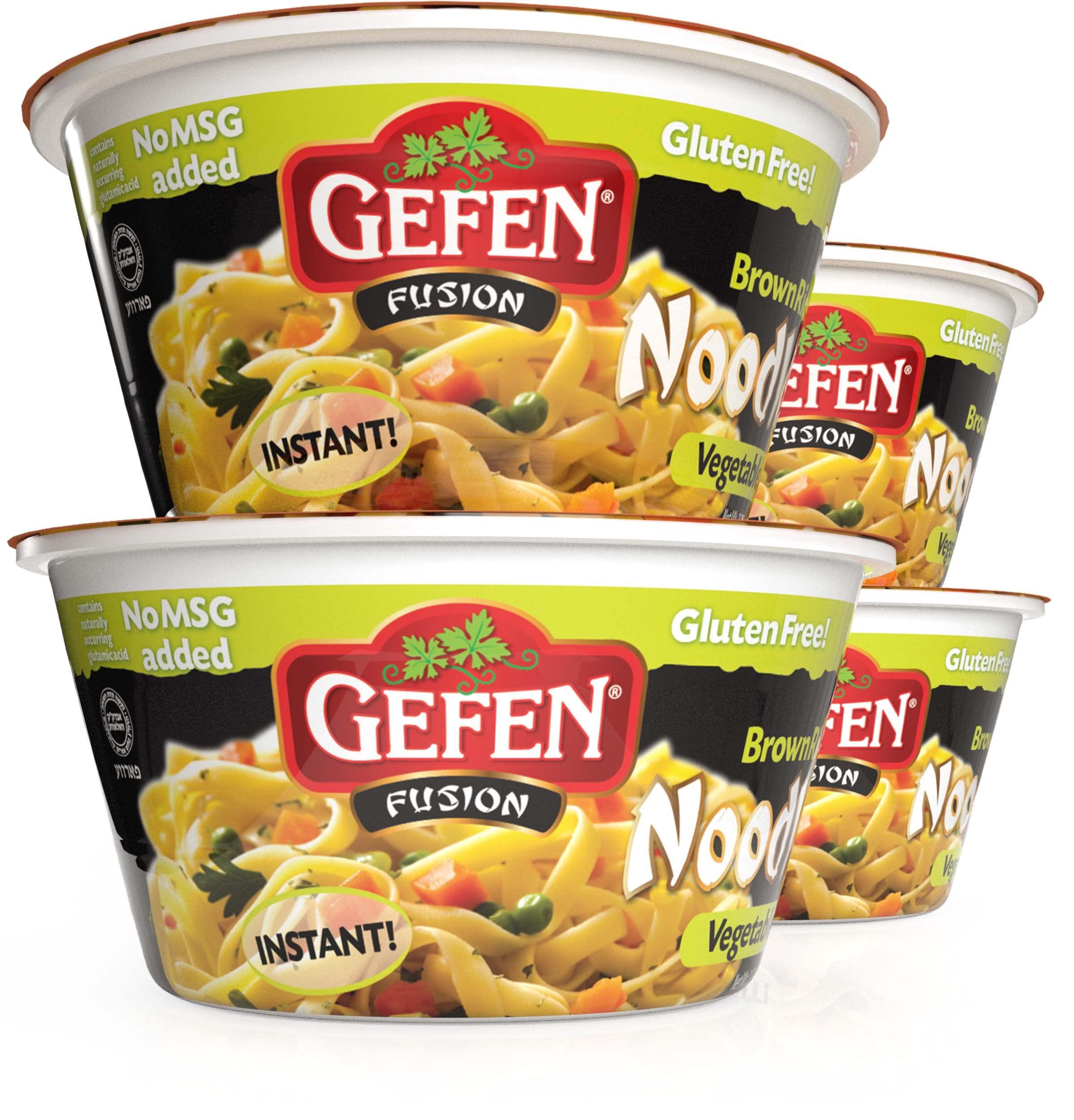 Gefen Gefen Brown Rice Gluten Free Instant Noodle Soup, Vegetable Flavor 2.25oz (4 Pack) | No MSG Added, Ready In Minutes!