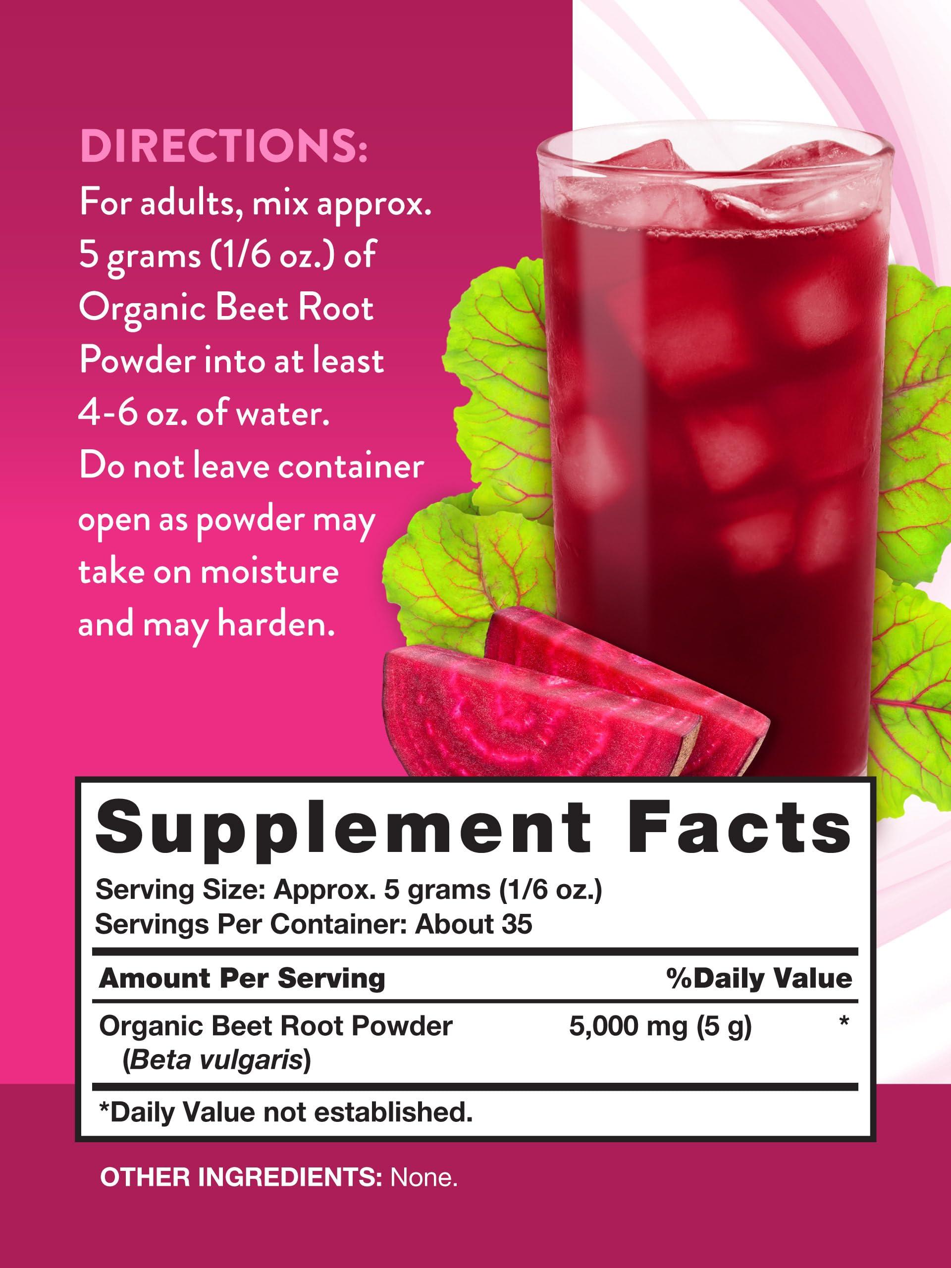Nature's Truth Nature\'s Truth Organic Beet Root Powder | 6.1 oz | Vegan, Non-GMO & Gluten Free Supplement