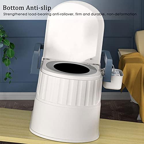 NileMAll Portable Toilet | Indoor Outdoor Commode w/Detachable Inner Bucket, Lightweight Toilet Chair Household for Adult Camping, Boat, Van, Emergency Use