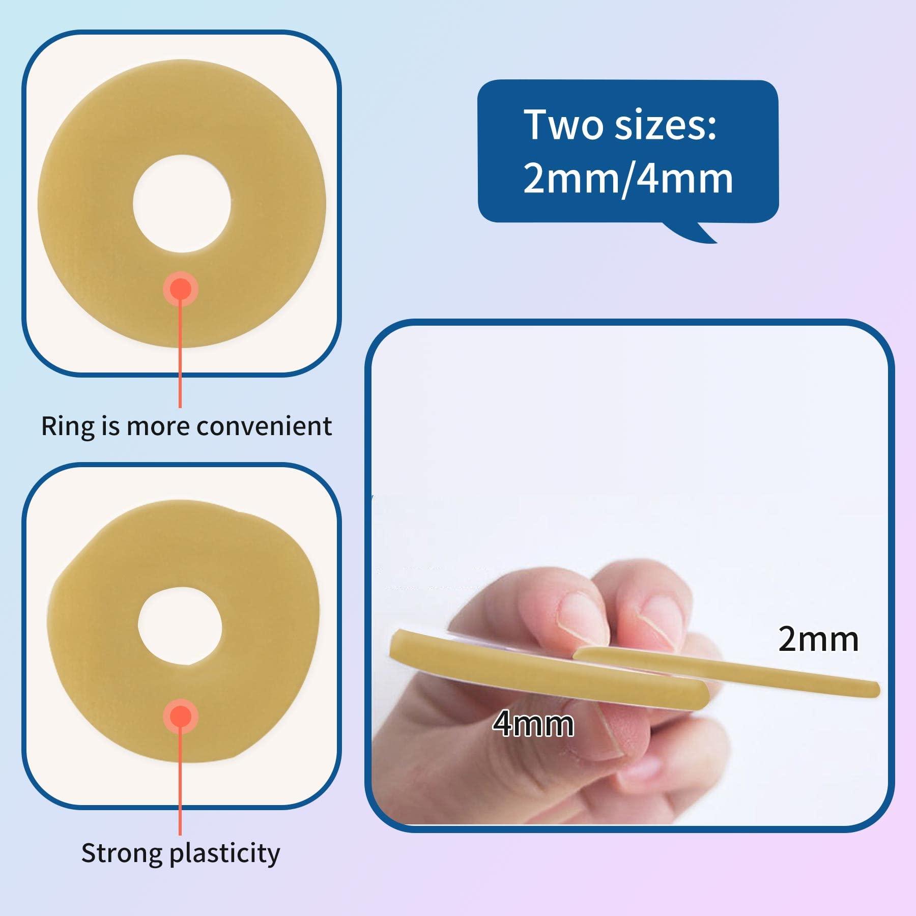 ovand Ostomy Barrier Rings - Ostomy Supplies - 2 mm Thickness Moldable Ostomy Rings Medical Grade Hydrocolloid Adhesive Barrier Rings Better Seal for Ostomy Bags (Box of 10)