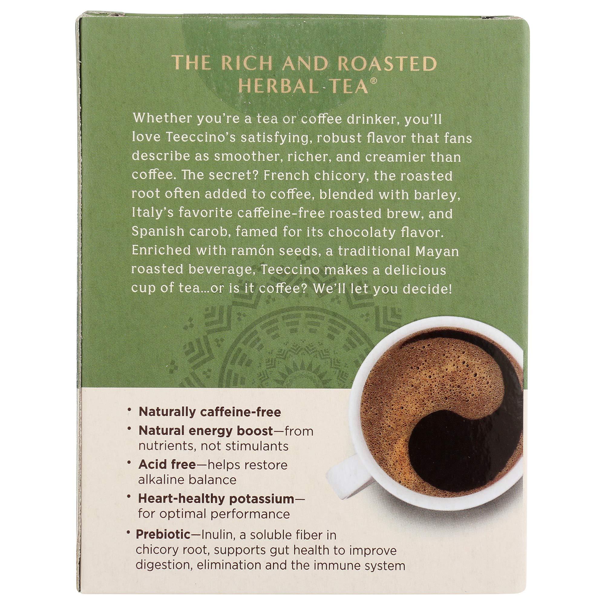 Teeccino Teeccino French Roast Herbal Tea - Rich & Roasted Herbal Tea Thats Caffeine Free & Prebiotic for Natural Energy, Coffee Alternative, 10 Tea Bags