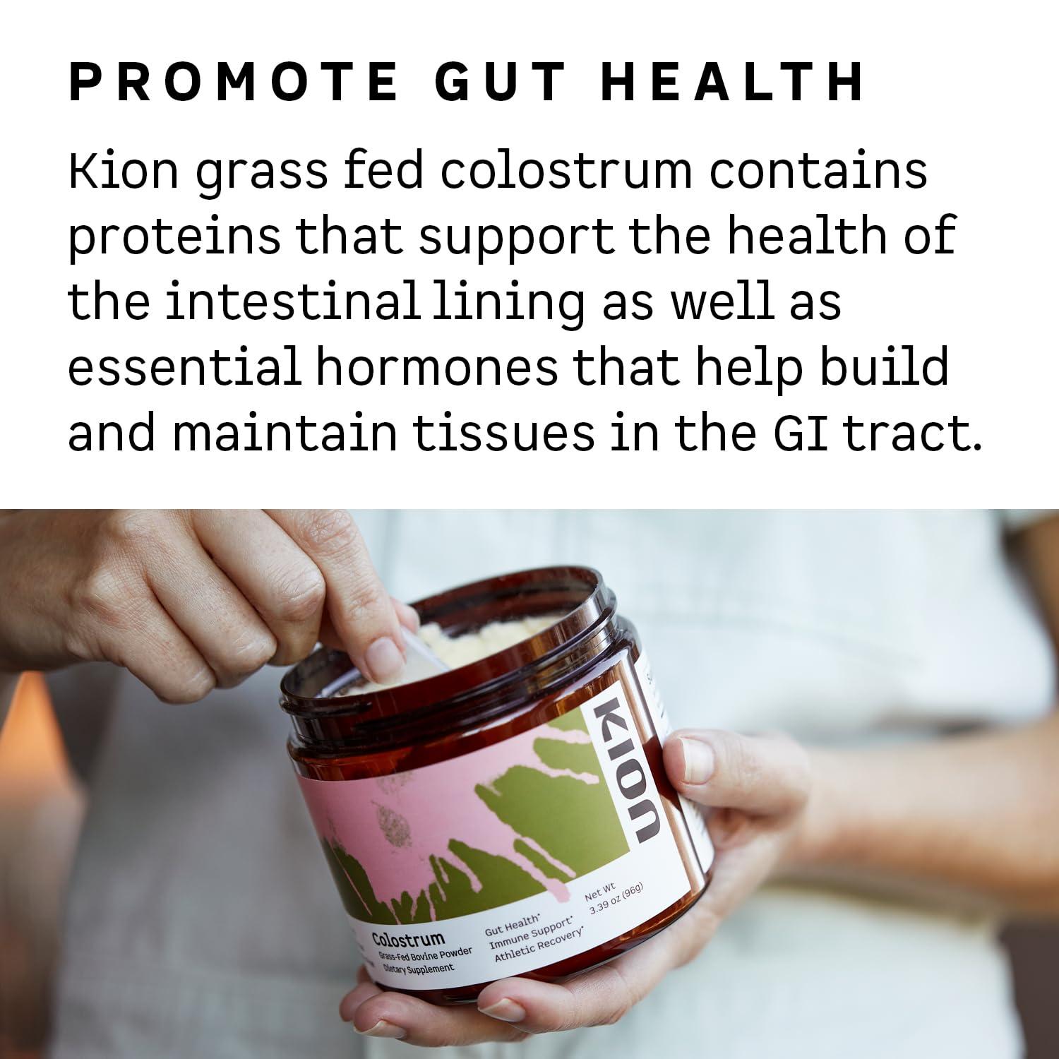 Kion Kion Colostrum | Grass-Fed Bovine | Gut Health and Immune Support | 30 Servings