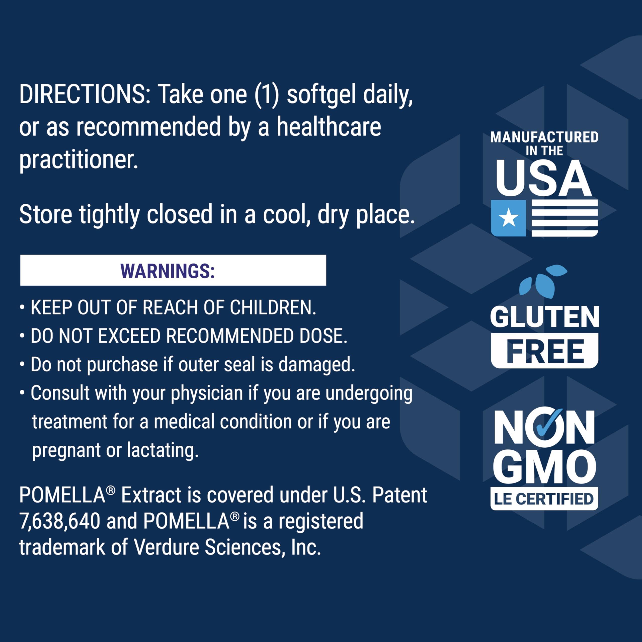 Life Extension Life Extension Pomegranate Complete, Fruit Extract, Flower, Seed Oil Extract, Cardiovascular Health, antioxidant Support, superfood Supplement, Gluten Free, Non-GMO, 30 softgels