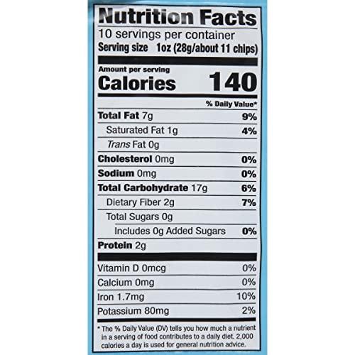 Garden of Eatin' Garden of Eatin' No Salt Added Blue Chips Corn Tortilla Chips, 10 oz (Pack of 12)