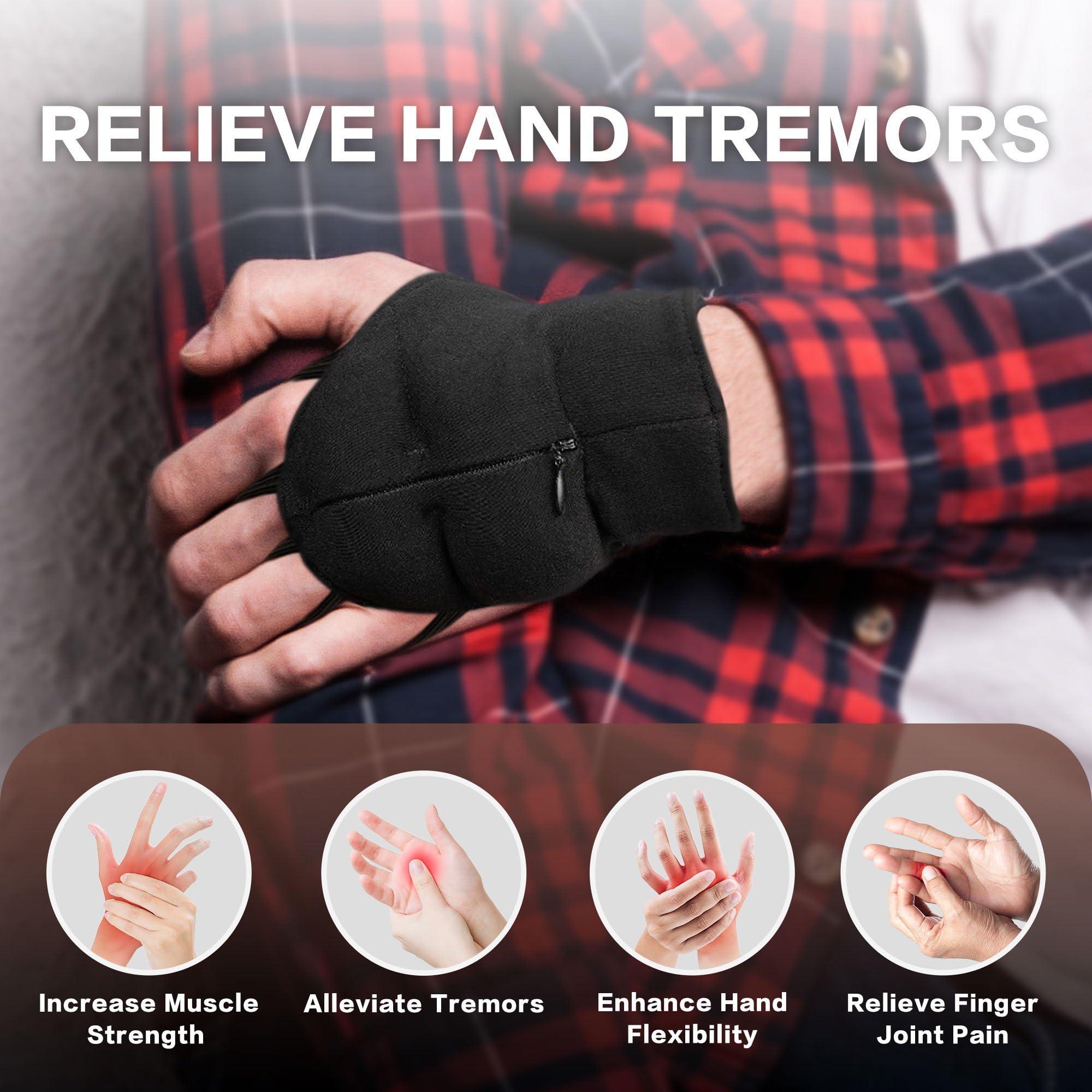 Bottle Pouch Bottle Pouch Weighted Gloves for Tremors-Adjustable Hand Gloves Stability Aid for Parkinson\'s Hand Tremors, Enhanced Grip & Writing Support for Elderly
