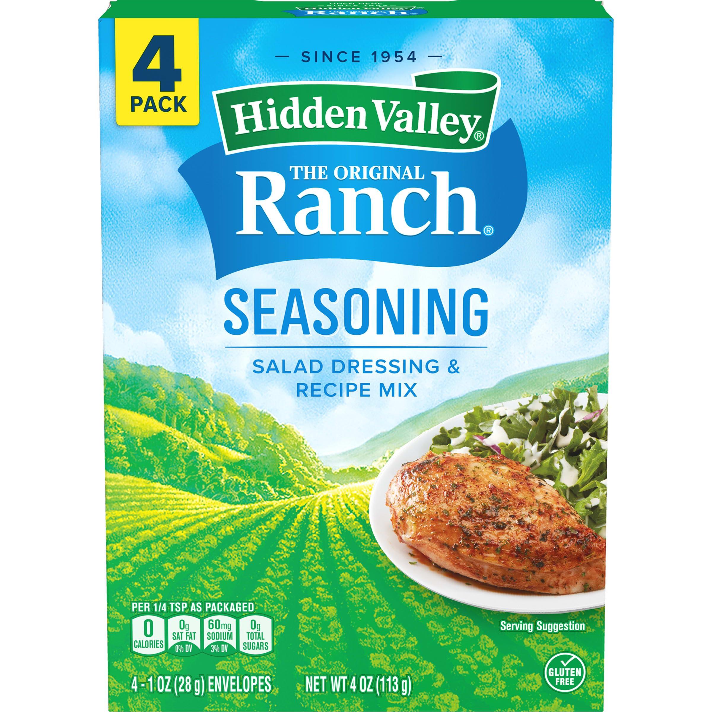 Hidden Valley Hidden Valley Original Ranch Salad Dressing & Seasoning Mix, Gluten Free, Keto-Friendly - 4 Packets (Package May Vary)