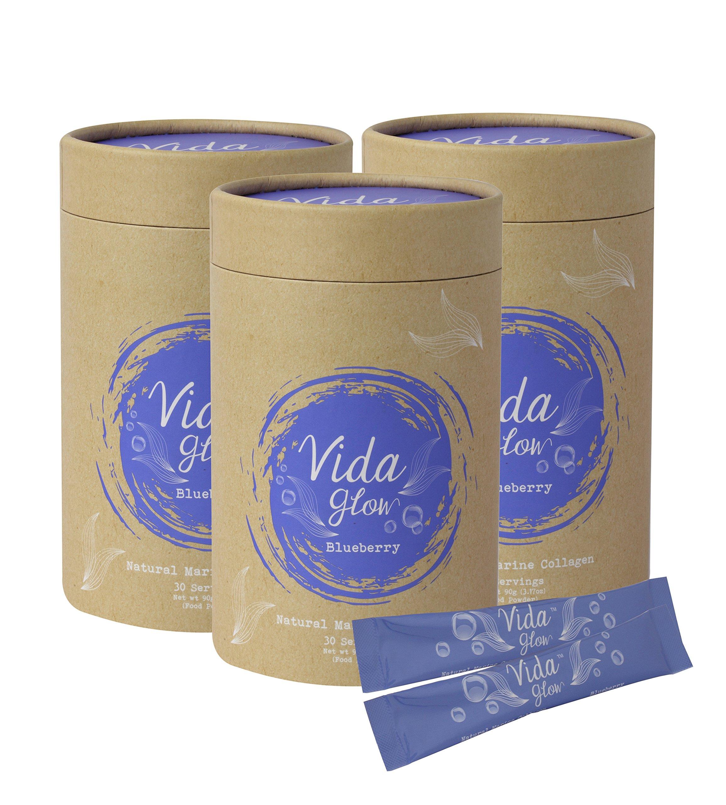Vida Glow Vida Glow Marine Collagen Love Package Blueberry Flavor (90 x 3gram Serves)
