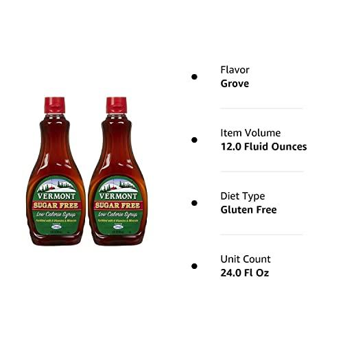 Maple Grove Farms Maple Grove Farms Vermont Sugar Free Syrup, 12 Fl Oz (Pack of 2)