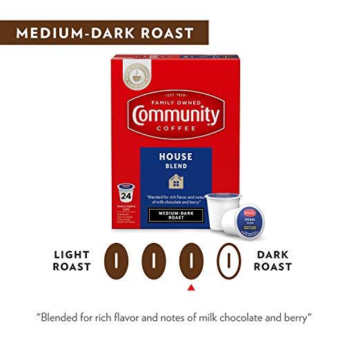 Community Coffee Community Coffee House Blend 72 Count Coffee Pods, Medium Dark Roast, Compatible with Keurig 2.0 K-Cup Brewers