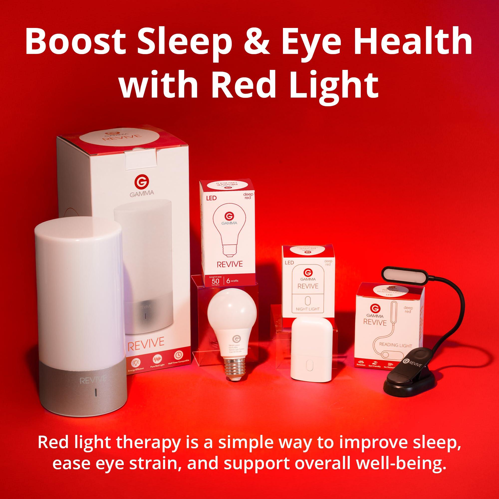 Gamma Light Therapy LLC Revive - 670nm - Red Light Bulb Sleep Therapy by Gamma - Melatonin Promoting Natural Sleep Aid