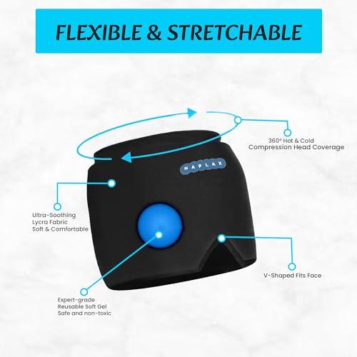 Naplax Naplax Migraine and Headache Relief Cap Hot and Cold Therapy for Migraines, Headaches, Stress Relief and More One Size Fits Most - Blue