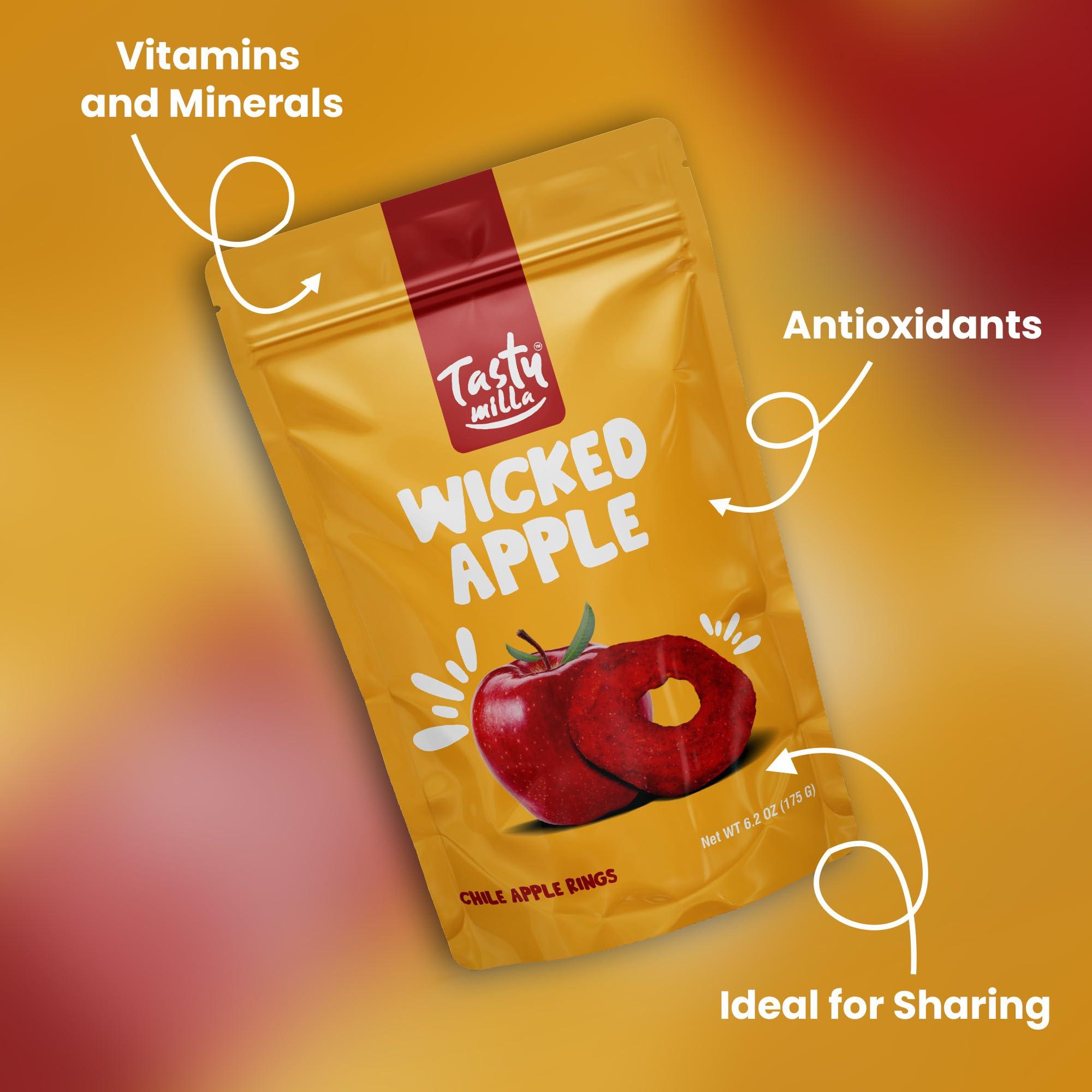 Tasty Milla Tasty Milla | Wicked Apple | Fluffy rings of dried apple enchilada with chile and chamoy | 175 grs